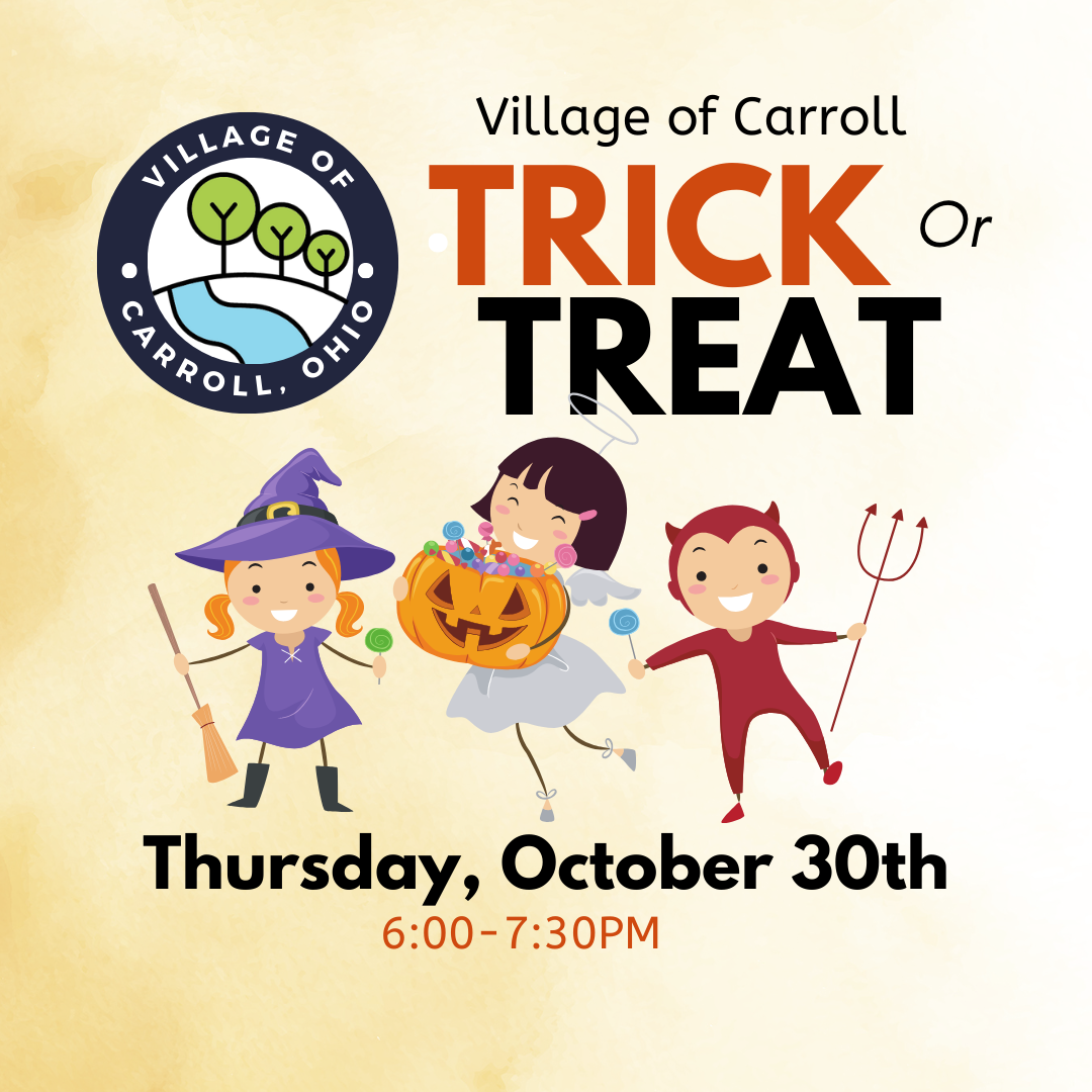 trick or treet night Thursday, October 30, 2025 from 6:00 p.m.-7:30 p.m.