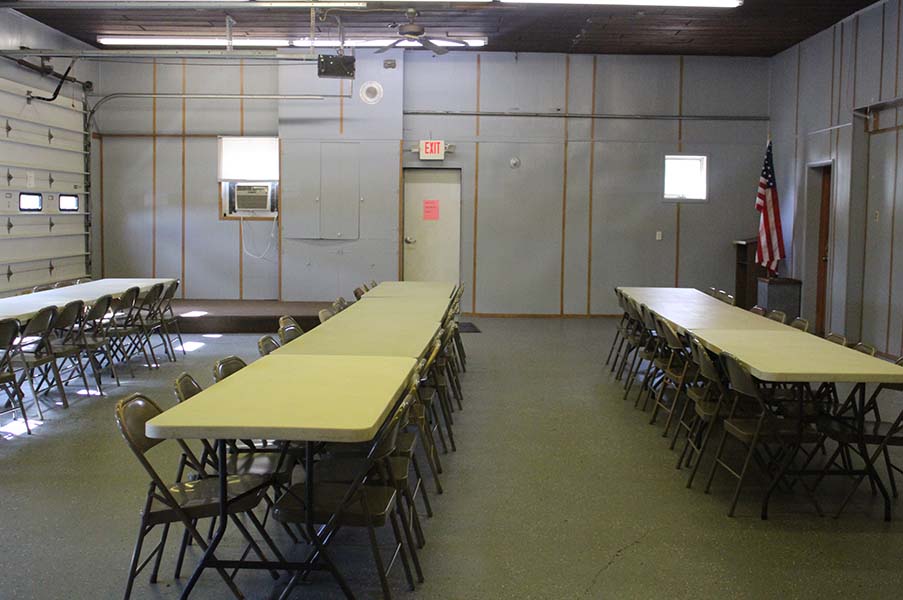 Carroll Civic Center long tables and seating